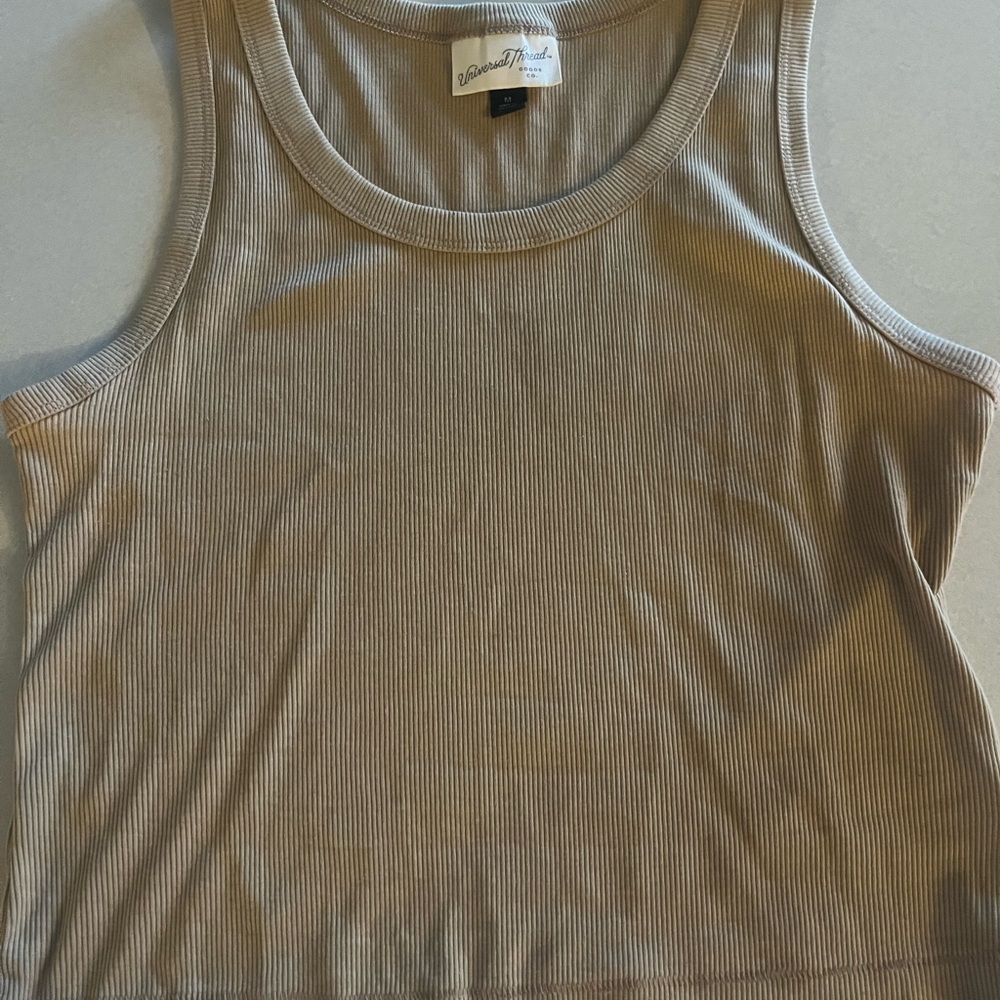Universal Thread Tan Fitted Sleeveless Tank Top